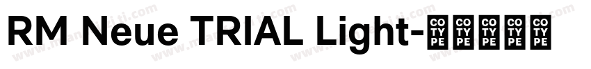 RM Neue TRIAL Light字体转换